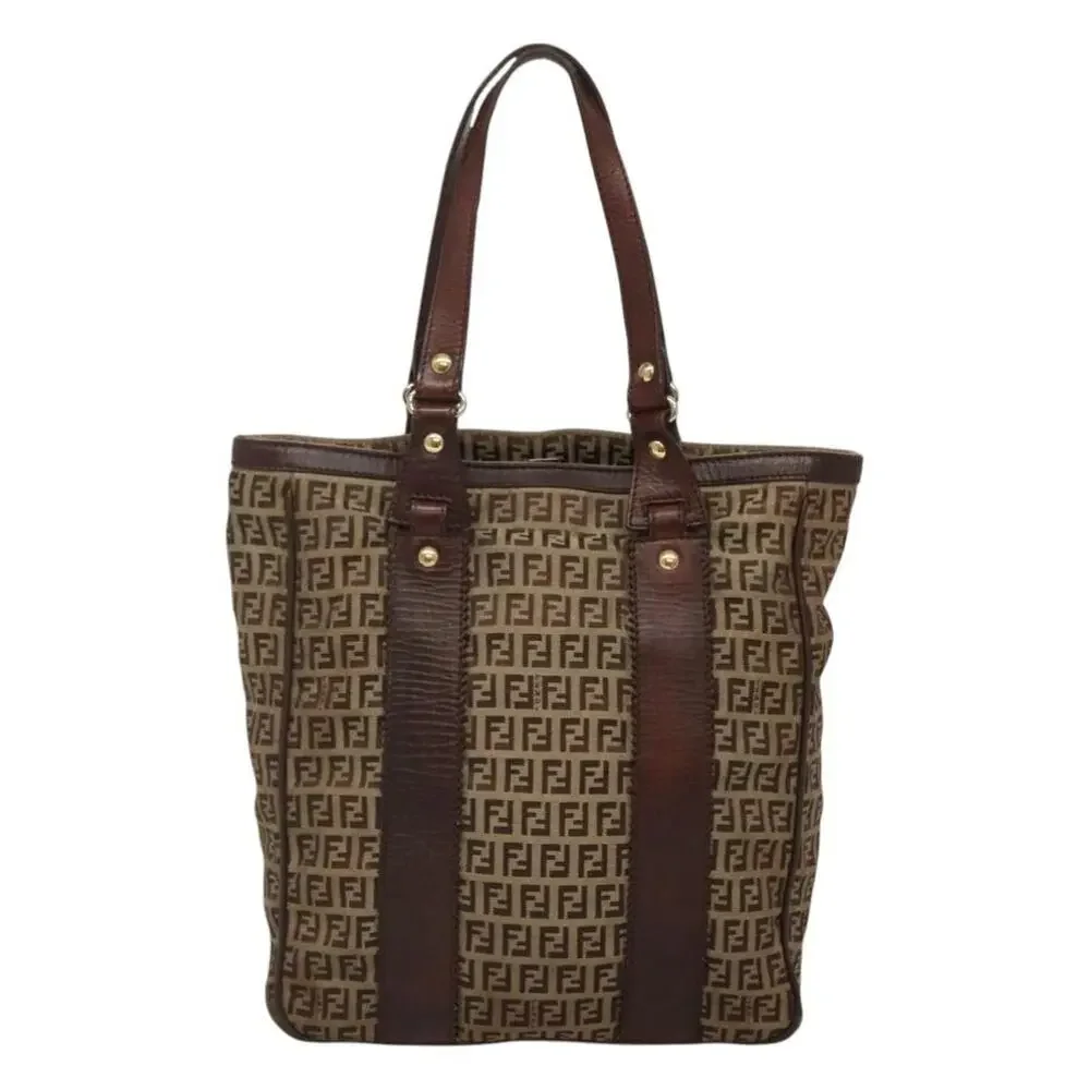 Fendi Zucchino Tote Bag Beige